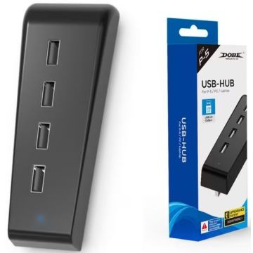 Dobe 4-Port USB 2.0 Adapter Hub for PS5 / PC-Standaard (Diversen) Nieuw