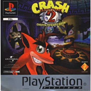 Crash Bandicoot 2 Cortex Strikes Back-Platinum (PlayStation 1) Gebruikt