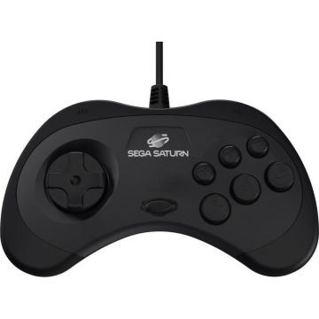 Retro-Bit SEGA Saturn Wired 8 Button Arcade Pad-Zwart (Sega Saturn) Nieuw