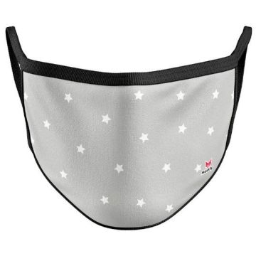 Maskfy Herbruikbare Mondkapje-Grijs Sterren (Diversen) Nieuw