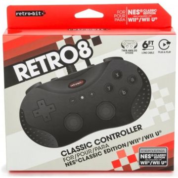 Retro-Bit Retro 8 Classic Controller-Zwart (Diversen) Gebruikt