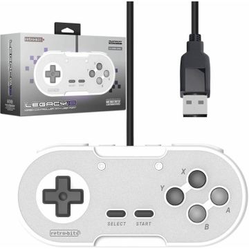 Retro-Bit Legacy16 Platinum Collection Wired Gamepad-Grijs (Diversen) Nieuw