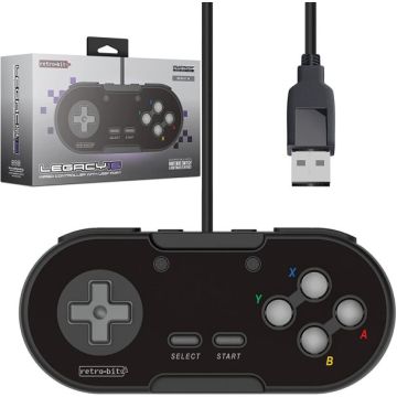 Retro-Bit Legacy16 Platinum Collection Wired Gamepad-Zwart (Diversen) Nieuw