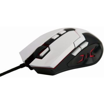Gembird Wired Gaming Mouse MUSG-04-Wit / Zwart (PC) Nieuw