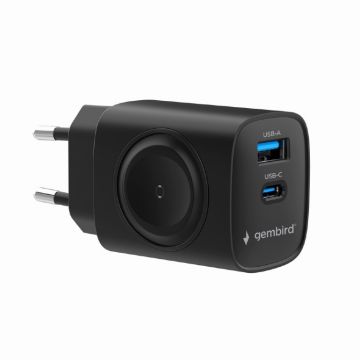 Gembird 20W Fast Charger USB + Apple Watch-Zwart (Diversen) Nieuw