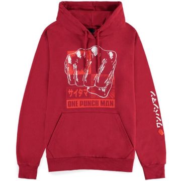Difuzed One Punch Man Fist Print Hoodie Rood-Maat L (Diversen) Nieuw