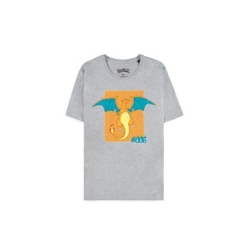 Difuzed Pokémon Charizard #006 T-Shirt Grijs-Maat XS (Diversen) Nieuw