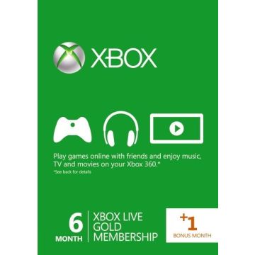Xbox Live Gold-6 + 1 Maanden (Diversen) Nieuw