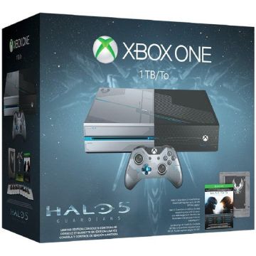 Microsoft Xbox One 1TB Limited Edition-Incl. Halo 5 Guardians Blauw / Zilver (Xbox One) Nieuw